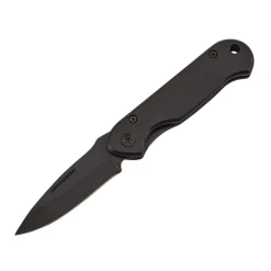 All Black Locking Pocket Knife 3.5" L Closed