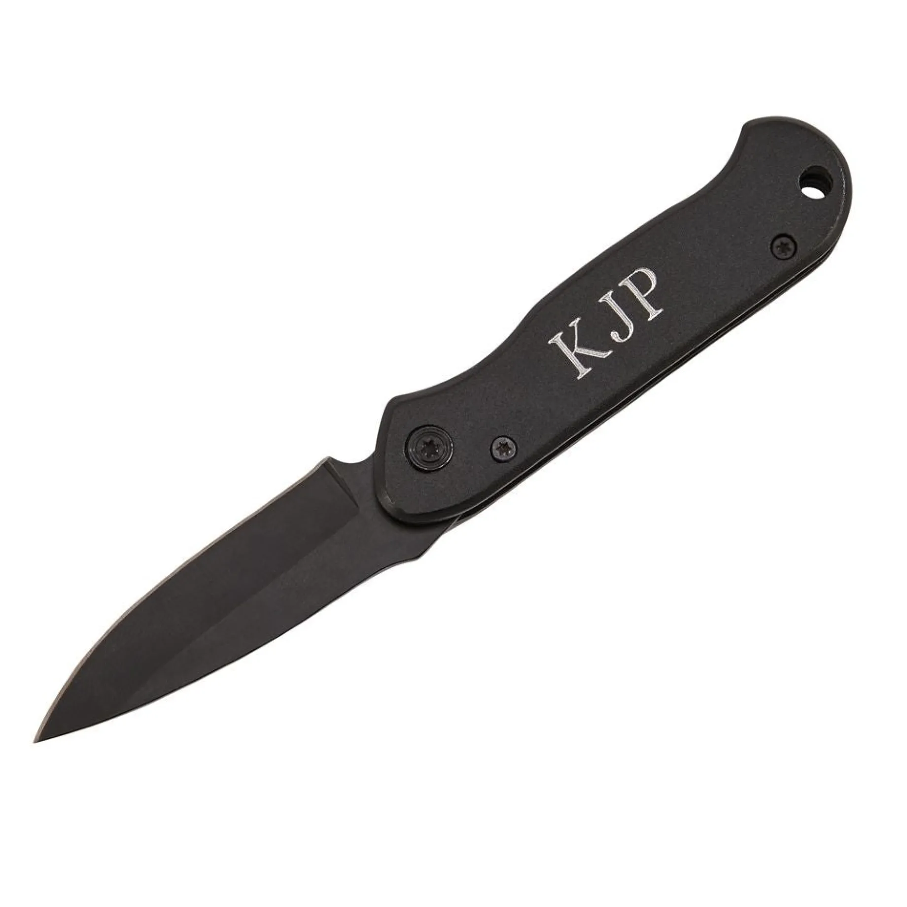All Black Locking Pocket Knife 3.5" L Closed