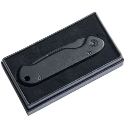 All Black Locking Pocket Knife 3.5" L Closed