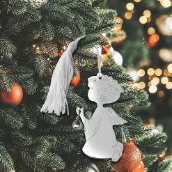 Angel with Bell Ornament with White Tassel