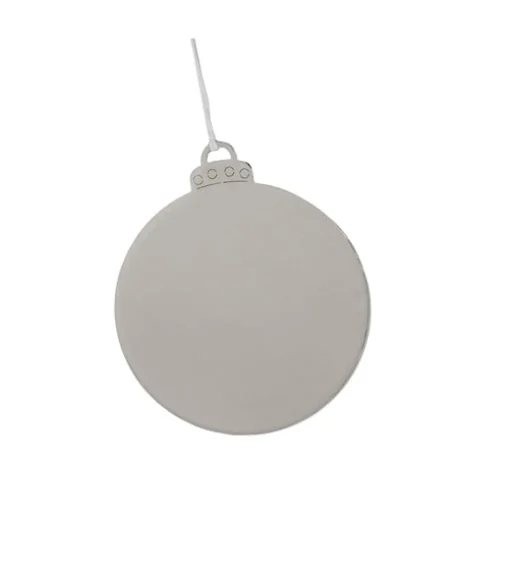 Ball Ornament w/White Tassel