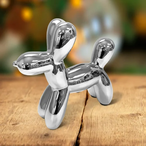 Balloon Dog Bank Silver