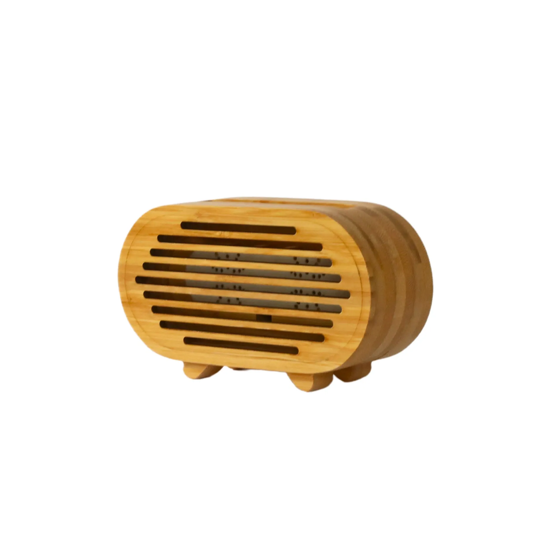 Bamboo Amplifier/Phone Stand Oval, 3" x 2" x 5.5"