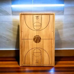 Basketball Court Wood Board - 18" x 12"