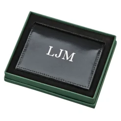 Black Leather Expanding Card Case