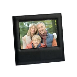 Black Leather Frame Holds 5" X 7" Photo