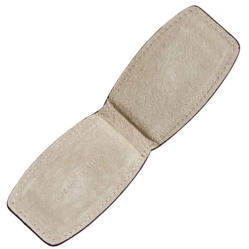 Black Leather Money Clip