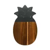 Black Marble and Acacia Wood Pineapple Board