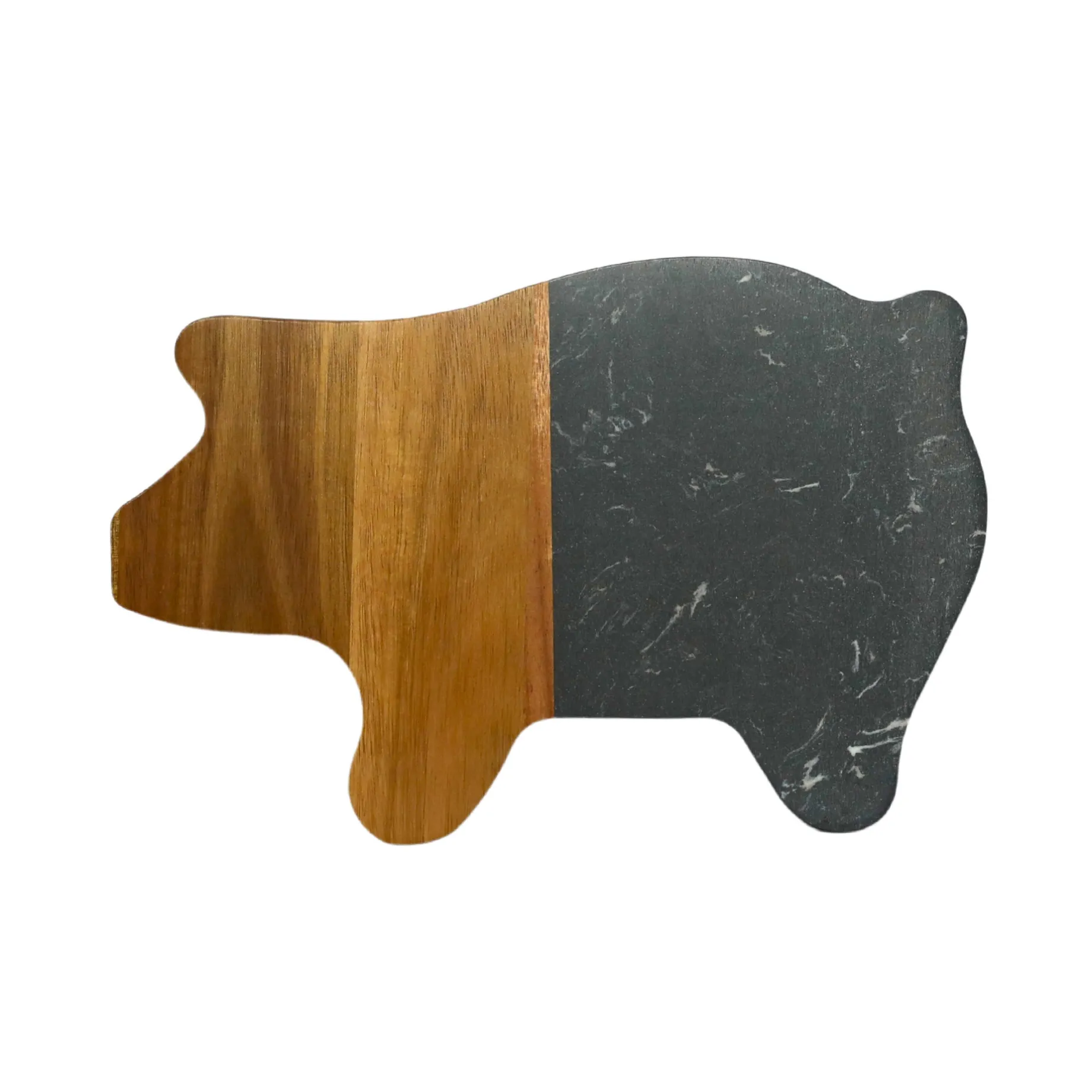 Black Marble and Acacia Wood Pig Board