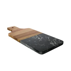 Black Marble and Acacia Wood Handled Board