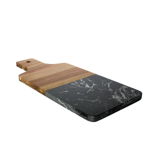 Black Marble and Acacia Wood Handled Board