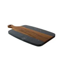 Black Marble and Acacia Wood Center Handled Board