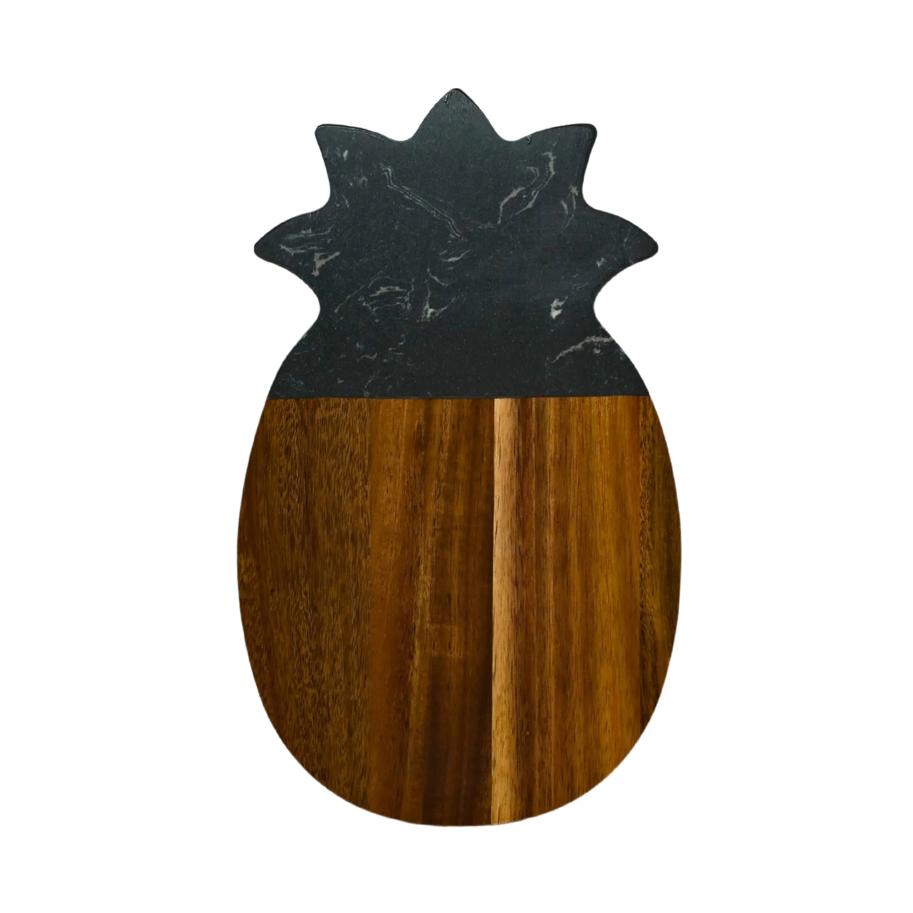 Black Marble and Acacia Wood Pineapple Board