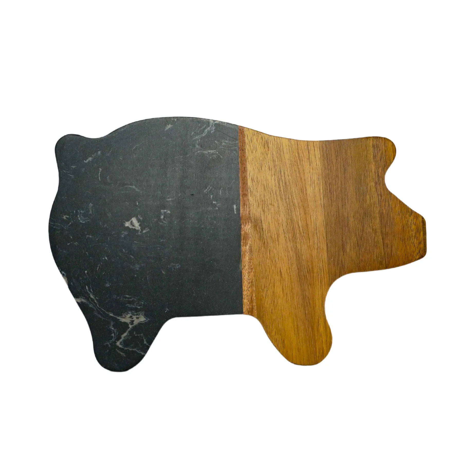 Black Marble and Acacia Wood Pig Board