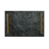 Black Marble Board with Gold Handles