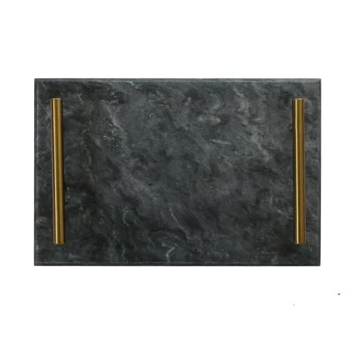 Black Marble Board with Gold Handles