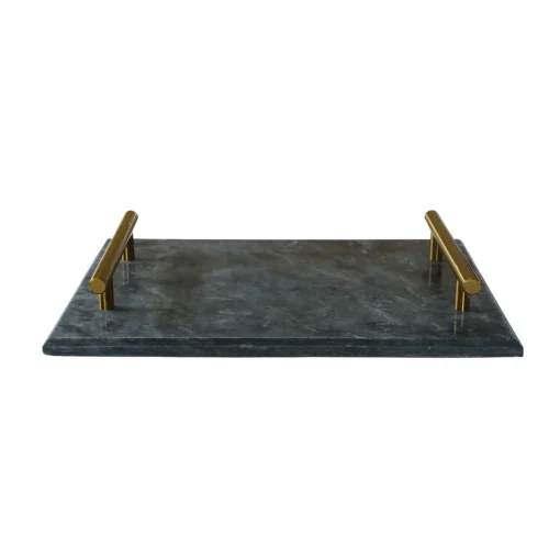 Black Marble Board with Gold Handles