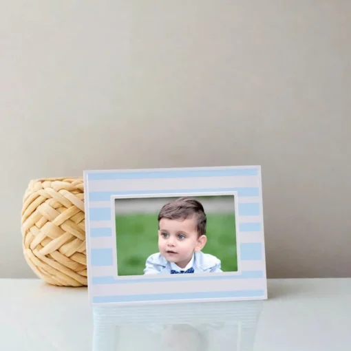 Blue & White Striped 4" X 6" Photo Frame