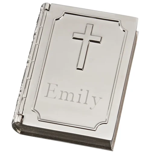 Book Shaped Box With Cross On Cover