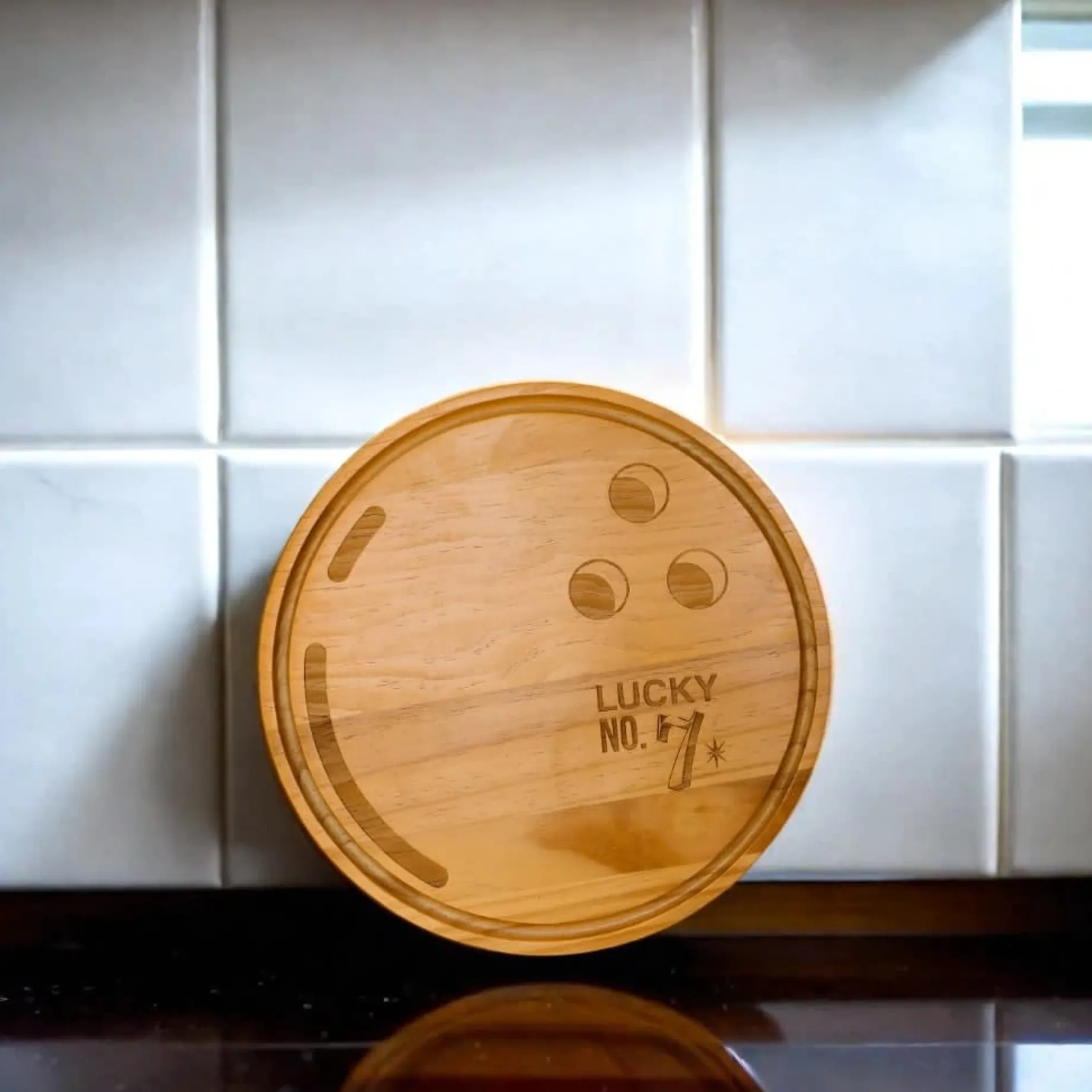 Bowling Ball Wood Board - 13"