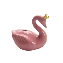 Ceramic Swan with Crown Bank