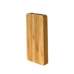 Compact Bamboo Power Bank - Portable Phone Charger