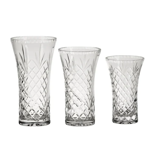 Crystal Flared Vase With Medallion Ii Pattern, 9.5" X 5"
