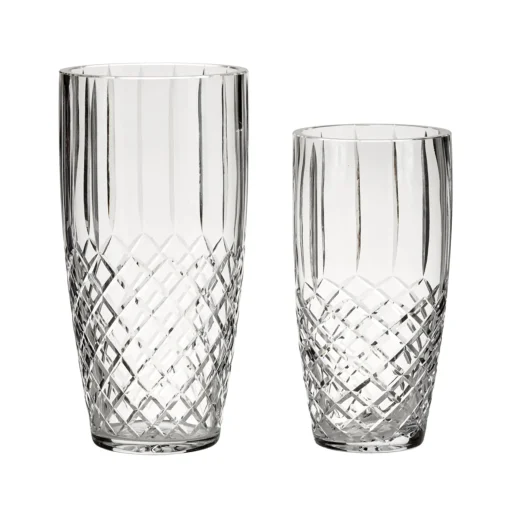 Crystal Linear Vase With Medallion Ii Pattern, 12" X 6"
