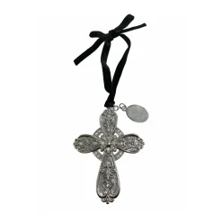 3D Cross Ornament with Engraving Tag