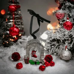 3D First Christmas in Our New Home Fireplace Ornament with Engraving T