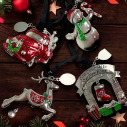3D Reindeer Ornament with Engraving Tag