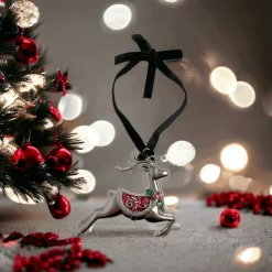 3D Reindeer Ornament with Engraving Tag