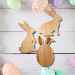 Easter Egg with Bunny Ears Wood Board