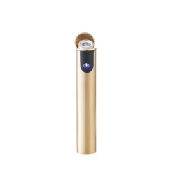 Flameless Cylinder Lighter Gold 3.25"