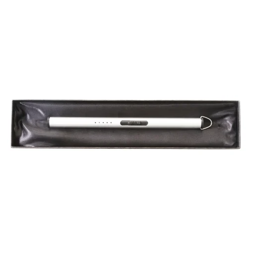Flameless Cylinder Lighter Silver 8.75"