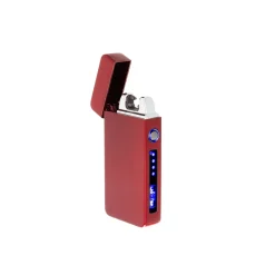 Flameless Flip Top Lighter Red Satin
