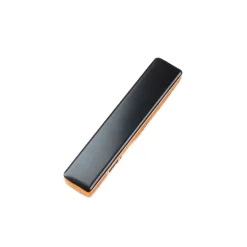 Flameless Rectangular Metal Trim Lighter Black