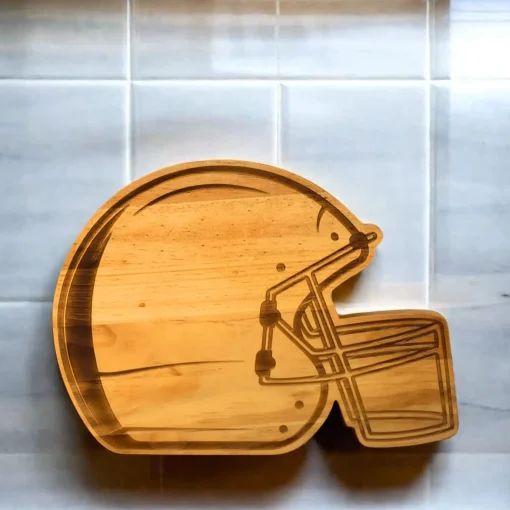 Football Helmet Wood Board - 11" x 15"