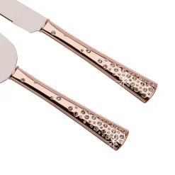 Galaxy Rose Gold Cake Knife & Server Set