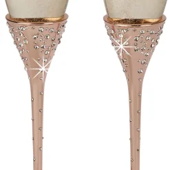 Galaxy Rose Gold Champagne Flutes Set