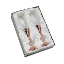 Galaxy Rose Gold Champagne Flutes Set