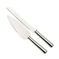 Gold Ring Cake Knife & Server Set