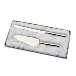 Gold Ring Cake Knife & Server Set