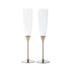 Gold Ring Toasting Flutes Set