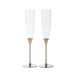 Gold Ring Toasting Flutes Set