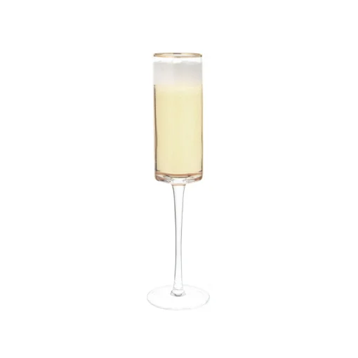 Gold-Rim Champagne Flutes Set - 8 oz