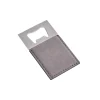 Grey Leatherette Bottle Opener - 3.5" x 2"