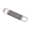 Grey Leatherette Stainless Steel Bottle Opener - 7" x 1.5"