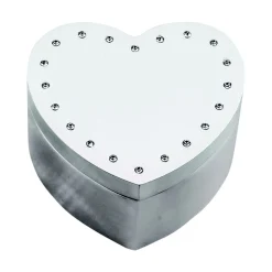 Heart Box With Crystals In Lid