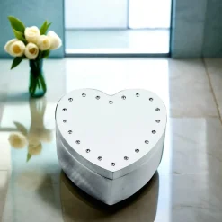 Heart Box With Crystals In Lid